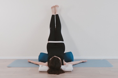 How to practice Restorative Viparita Karani Yoga Pose