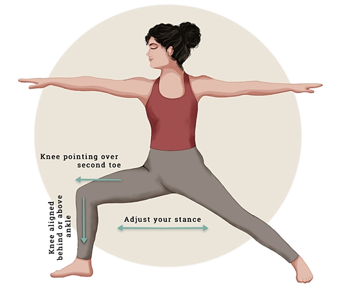 how to safely do yoga warrior