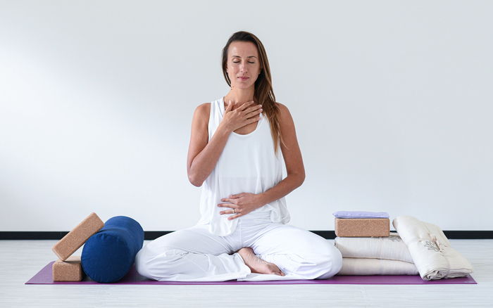 Practicing Restorative Yoga poses with props at home Practicing Restorative Yoga poses with props at home