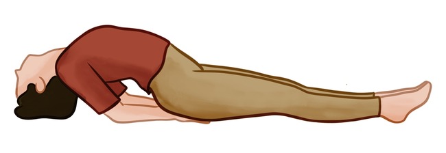 Fish Pose in Yin Yoga for stress relief