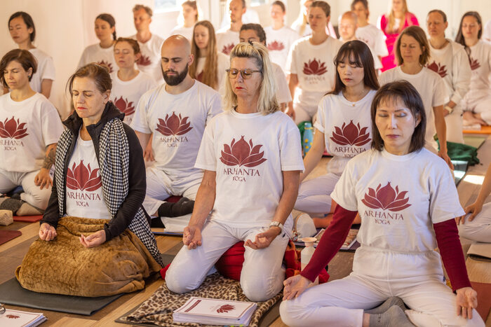 Group meditation session Group meditation session