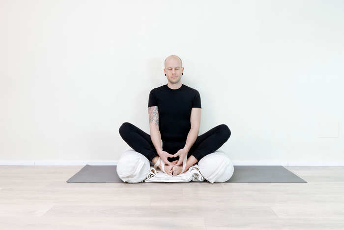 Modified garland pose