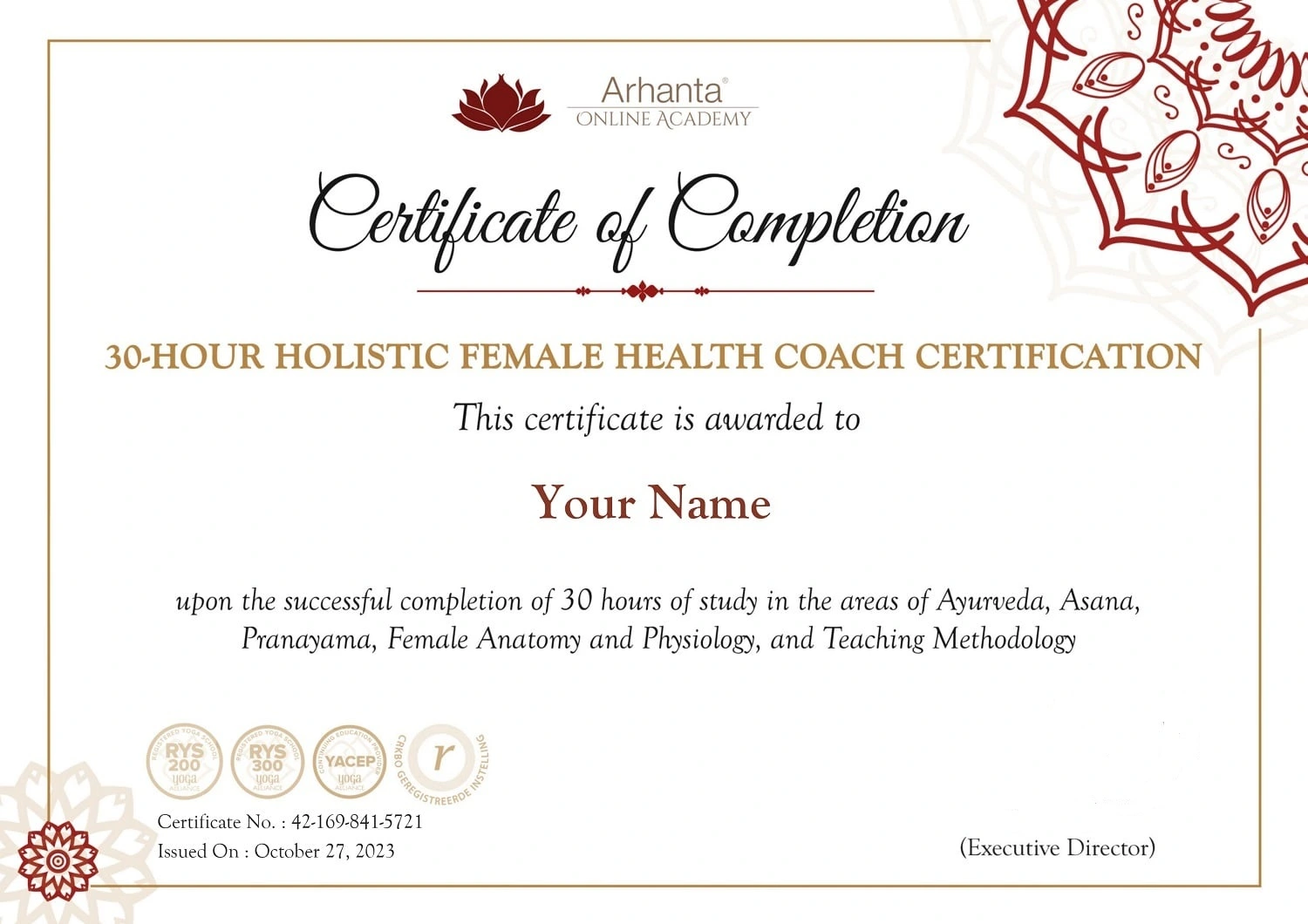 Holistic Health Certification Online