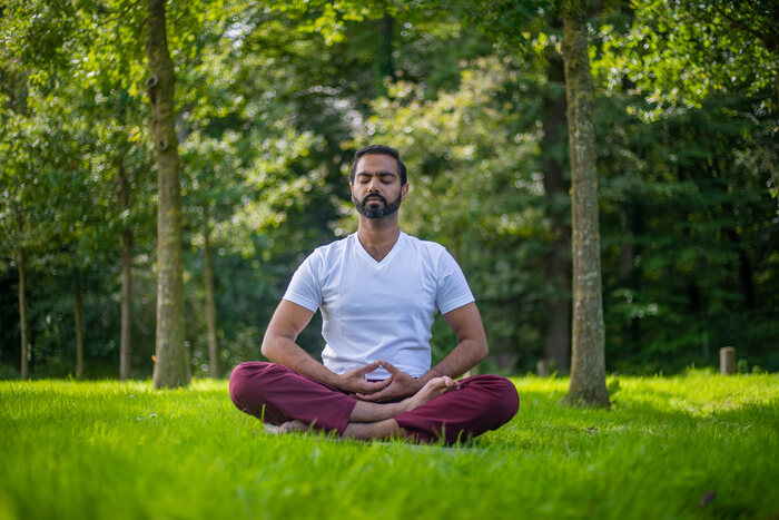 Dr. Ram Jain meditating Dr. Ram Jain meditating